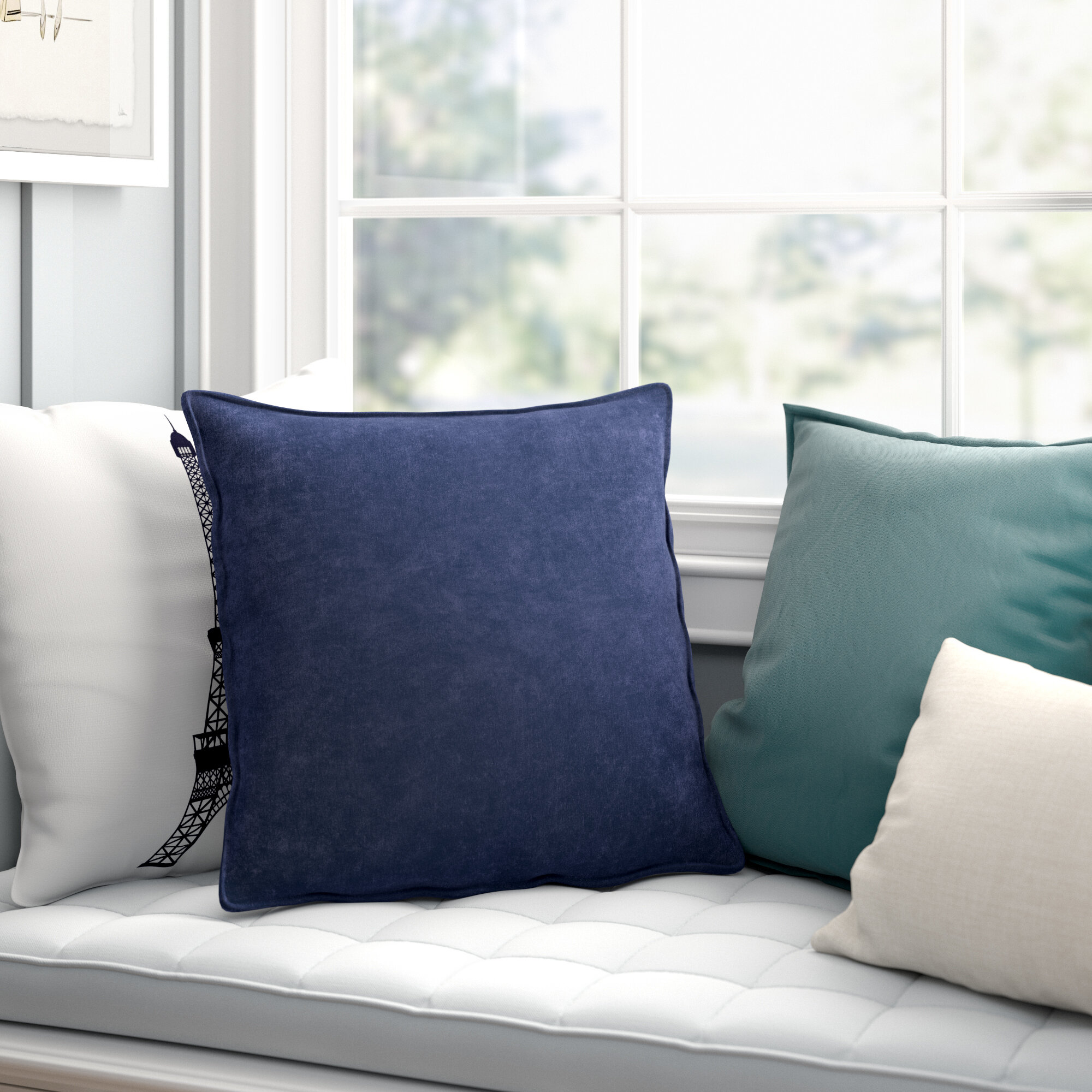 Bed Katy Ruffle Decorative Throw  Pillow Cushion Sofa 18"X18Inch 