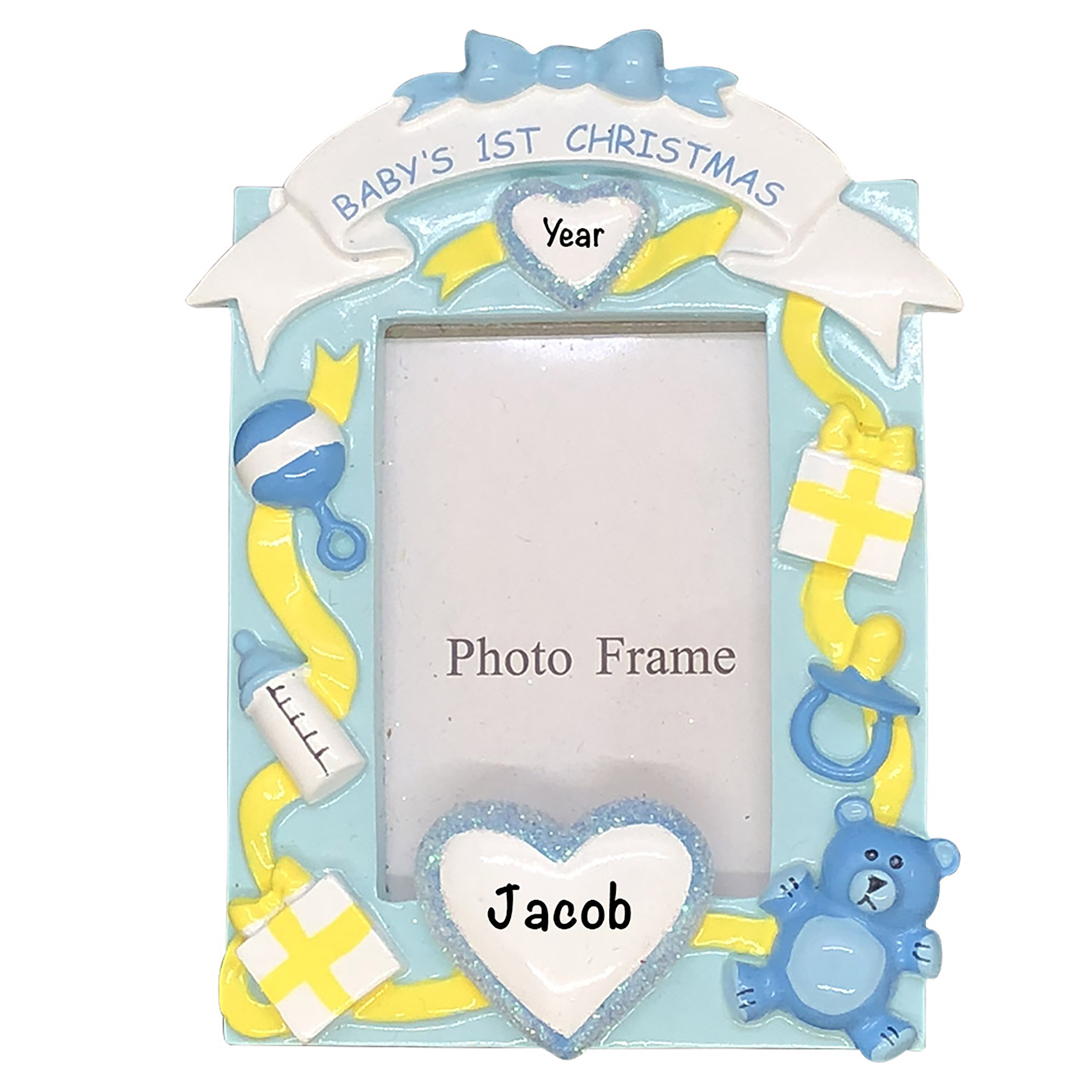 The Holiday Aisle® Baby's 1st Picture Frame Hanging Figurine Ornament Wayfair