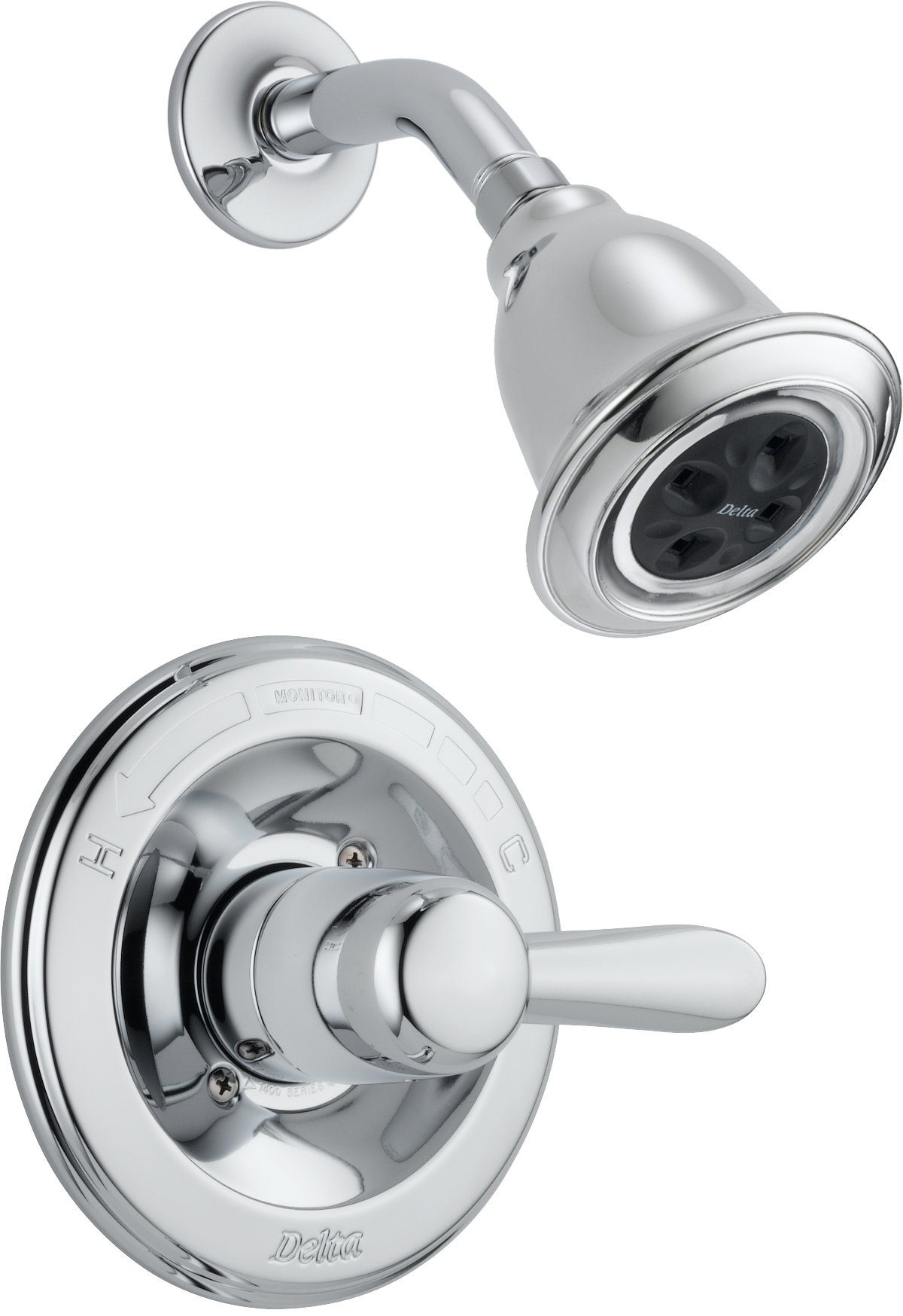 T14238SSH2O,H2O Delta Lahara Shower Faucet Trim with Lever Handles and