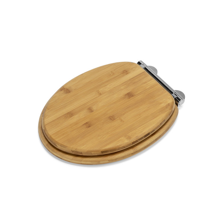 Easy to Mount Many Different Designs Soft Close Toilet Seat Stable Hinges Bamboo 