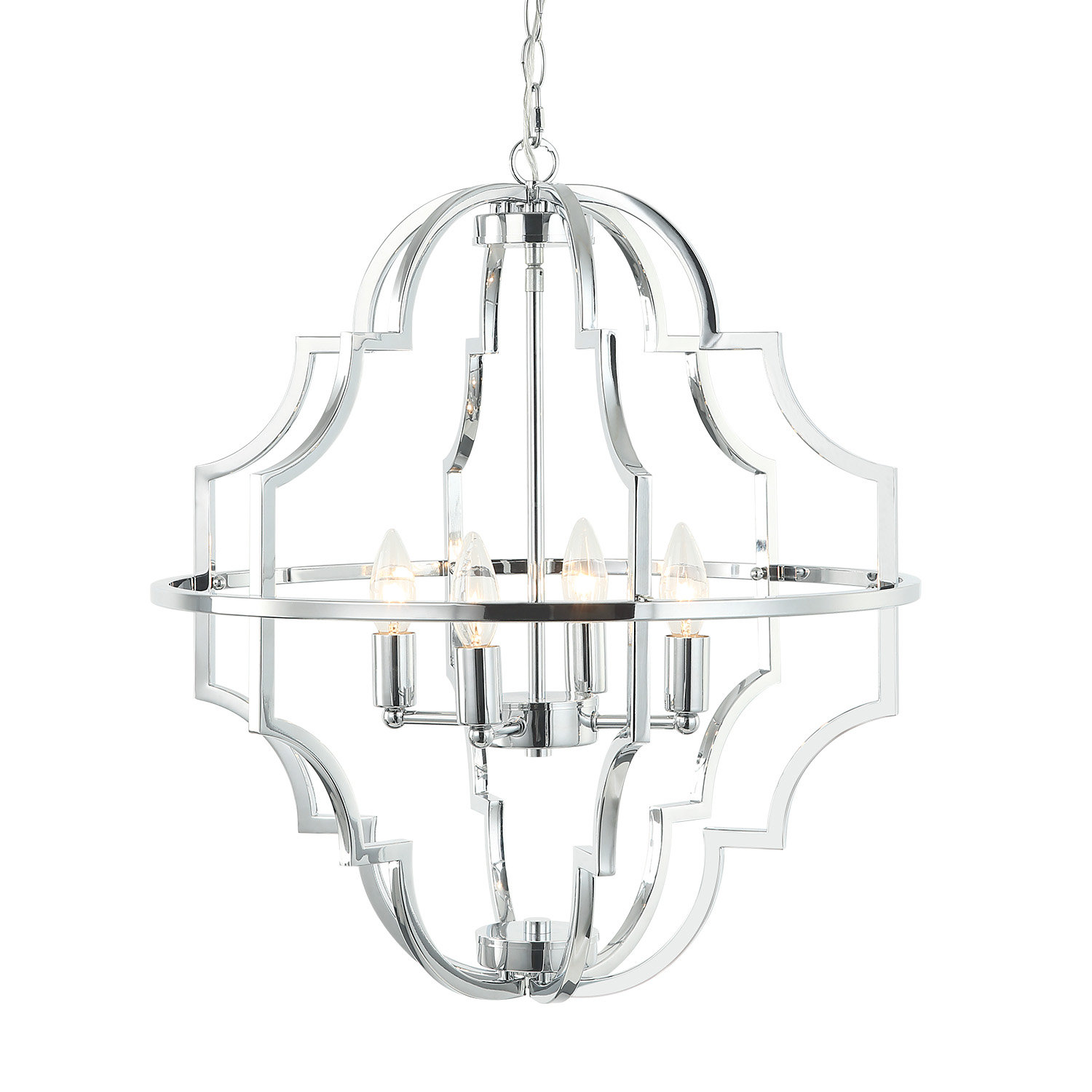 Rosdorf Park Cerasella 4 Light Kitchen Island Geometric Chandelier