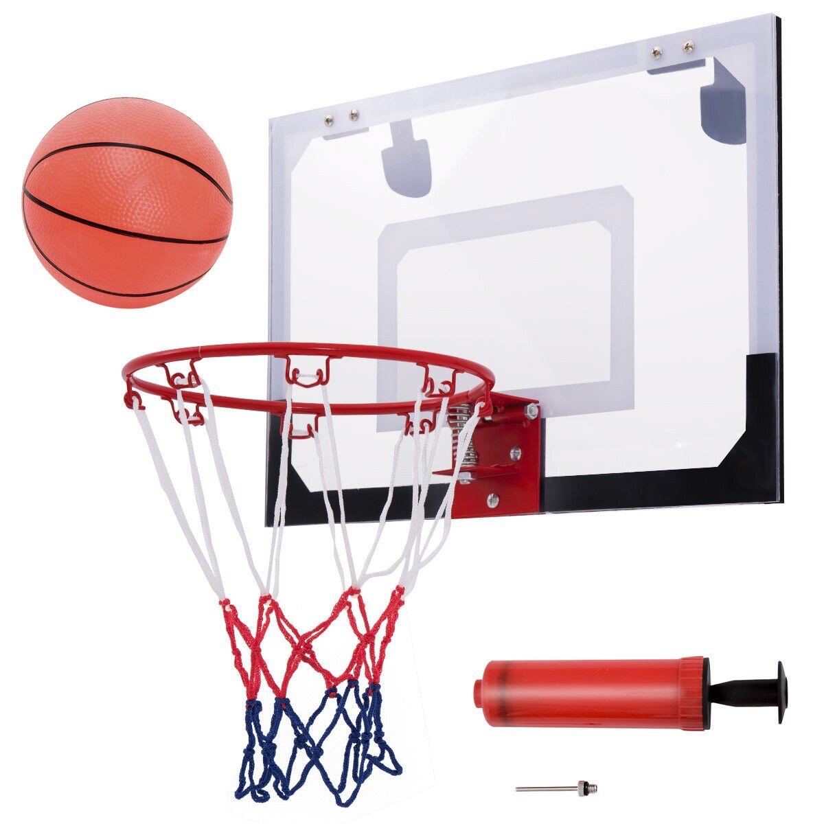 USA! Mini Basketball Hoop System Over the Door Indoor Office Play Game Rim Ball 