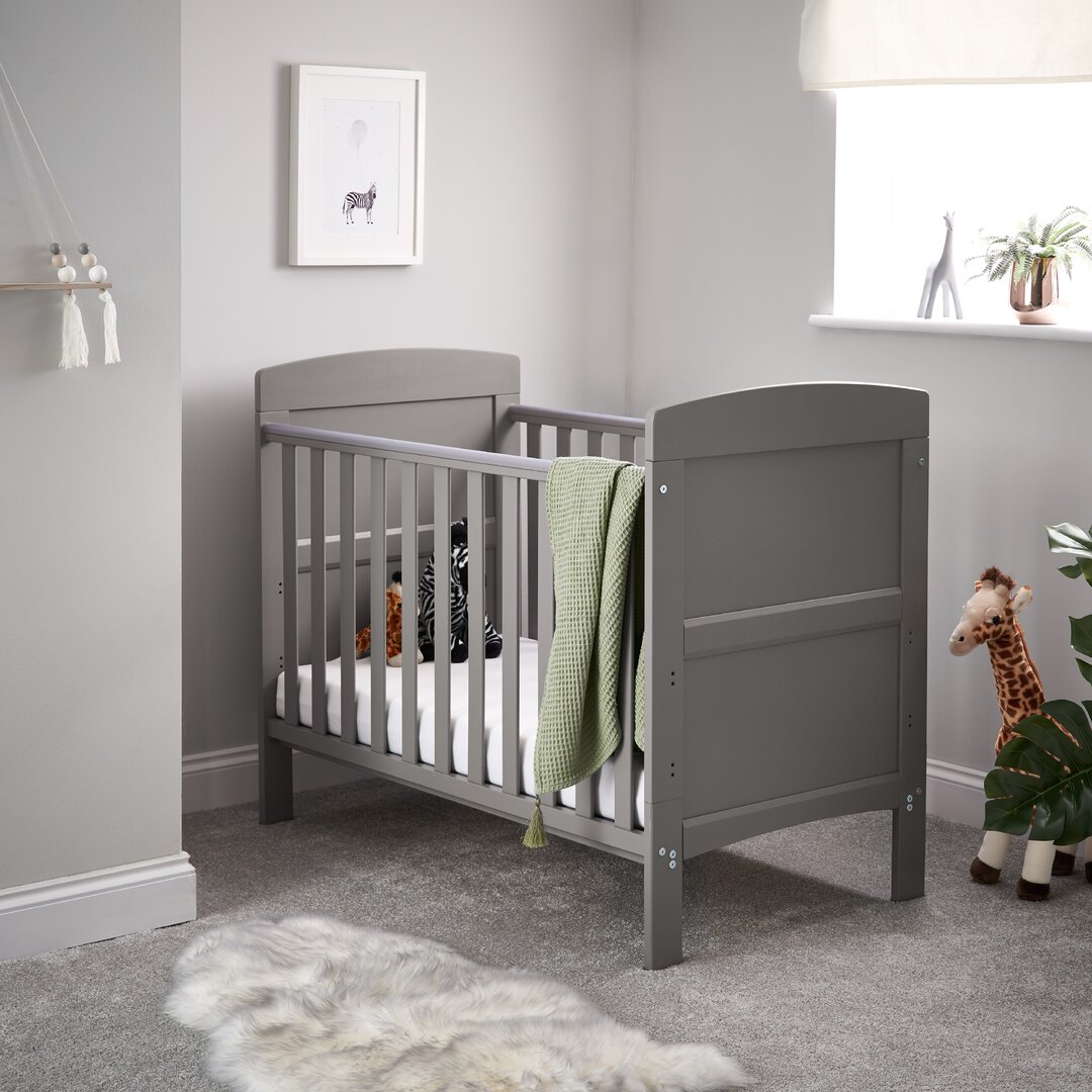 Grace Mini Cot 2-Piece Nursery Furniture Set gray,brown