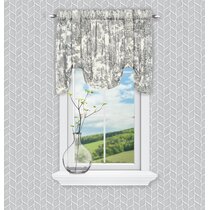 Laura Ashley-Amelie Kitchen Tier & Valance Set-Ivory/Multi floral-Polyester-New 