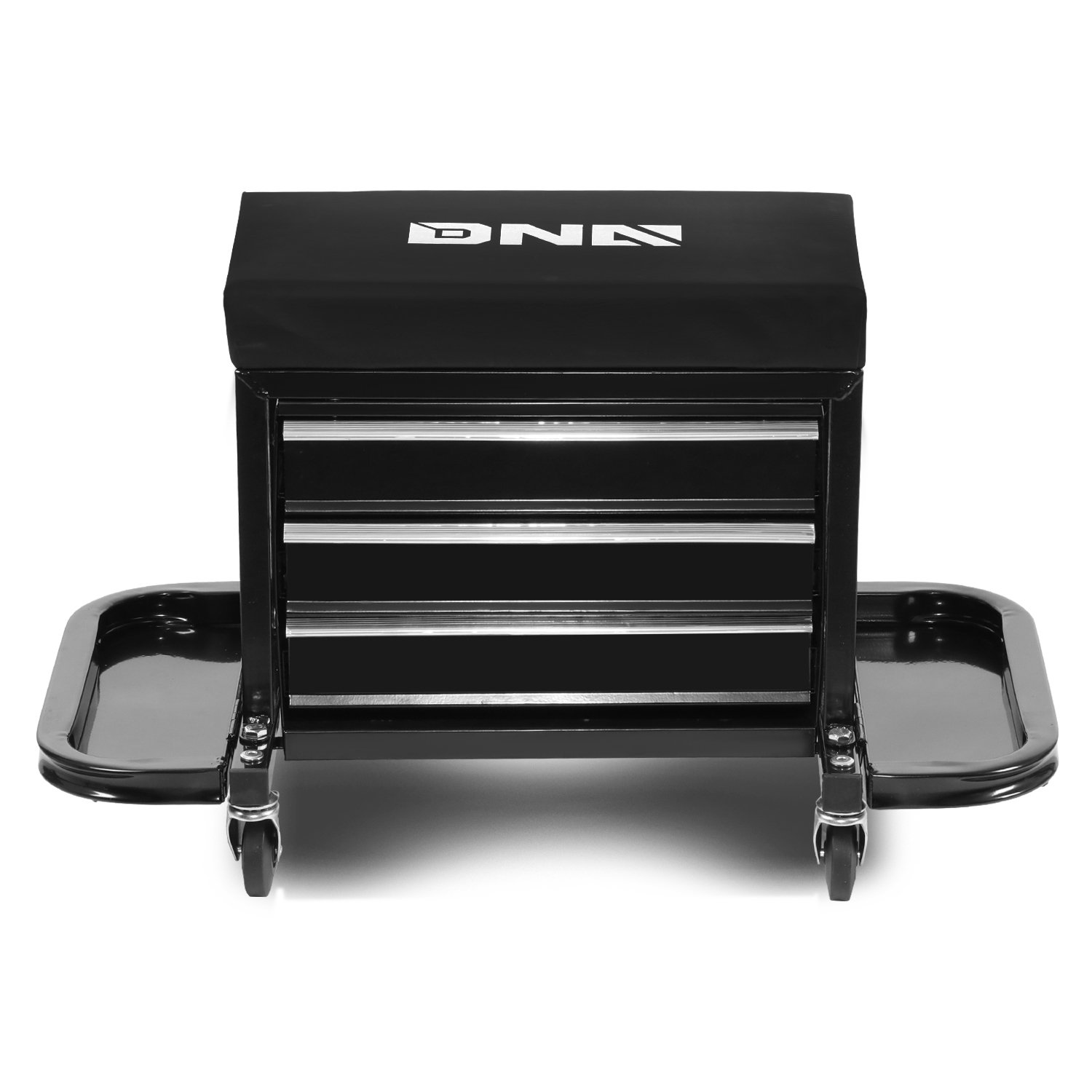 DNA Motoring 3Drawer Rolling Tool Chest Mechanic Seat With Side Tool