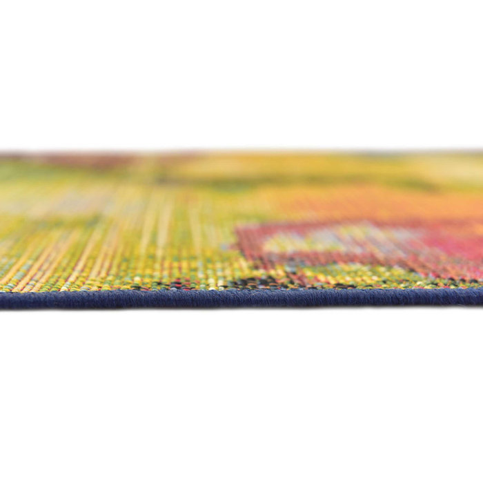 17 Stories Trona Green/Blue Indoor/Outdoor Rug & Reviews | Wayfair