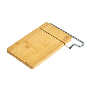 Novel Solutions Bamboo Cheese Slicing Serving Board with Stainless Steel Cutter DS-5952 