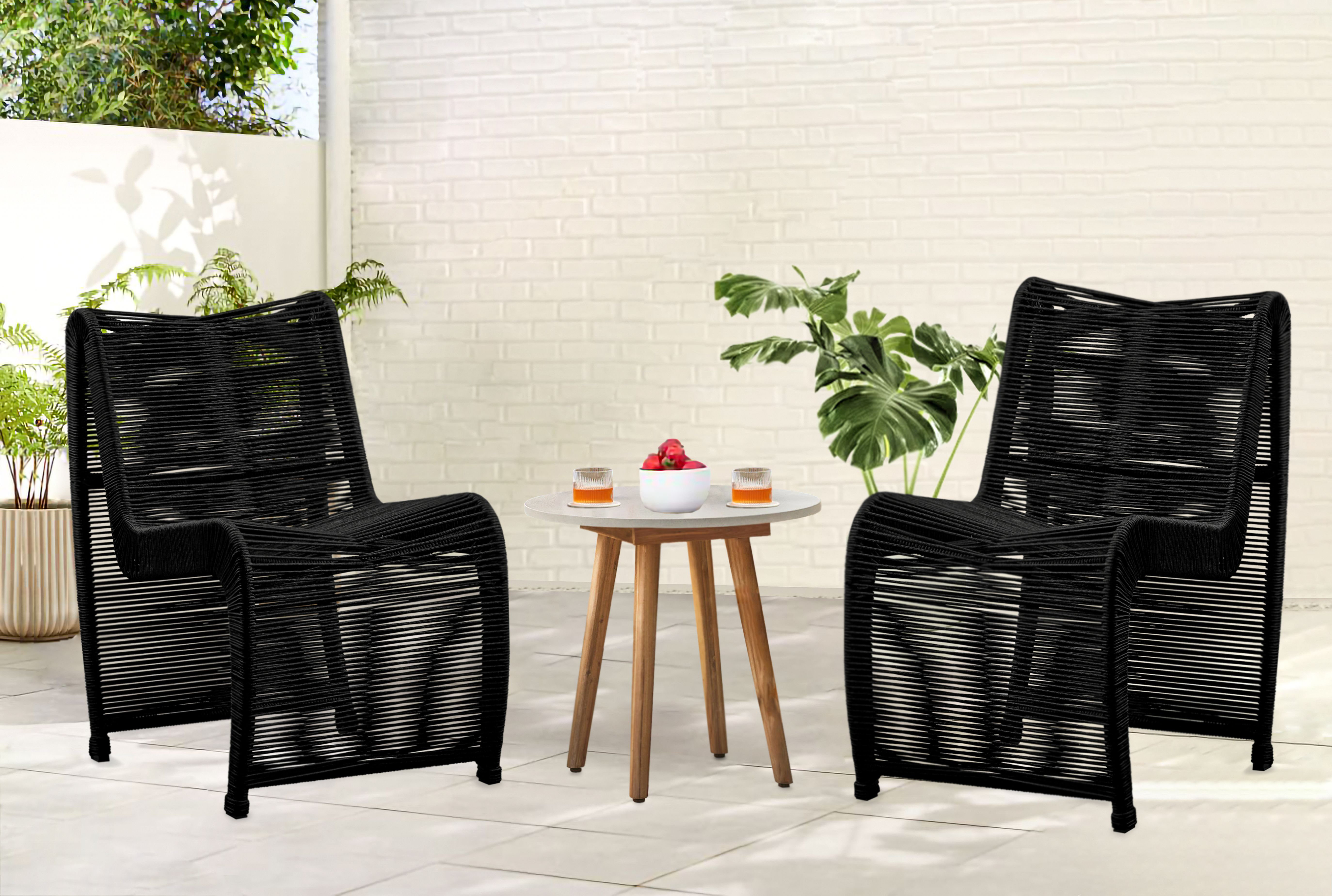 Wade Logan® Amaury Rope Patio Chair Wayfair