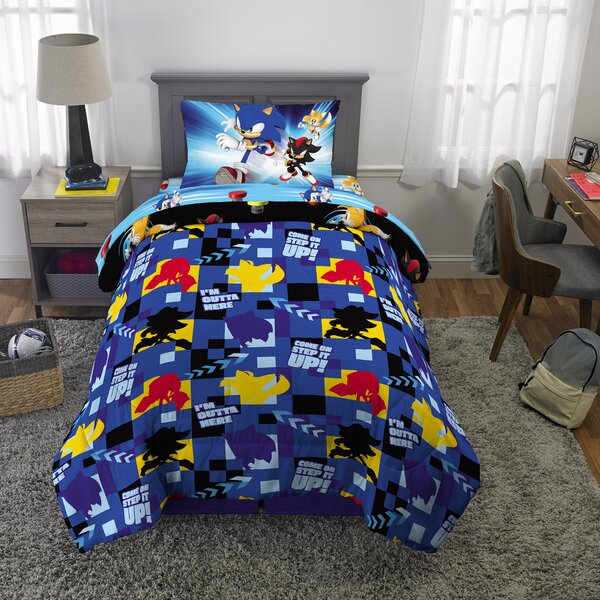 Super Mario And Sonic The Hedgehog Bedding Set 