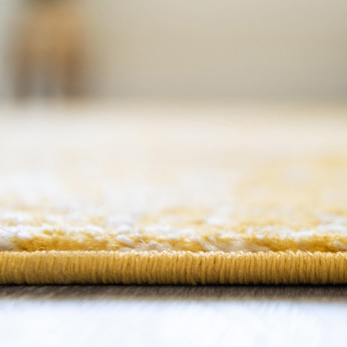 Bungalow Rose Reine Performance Yellow Rug & Reviews | Wayfair