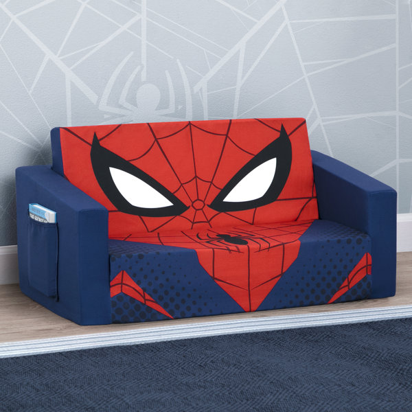 Children Stool with storage function Marvel Spiderman Pillow & Fleece Blanket 