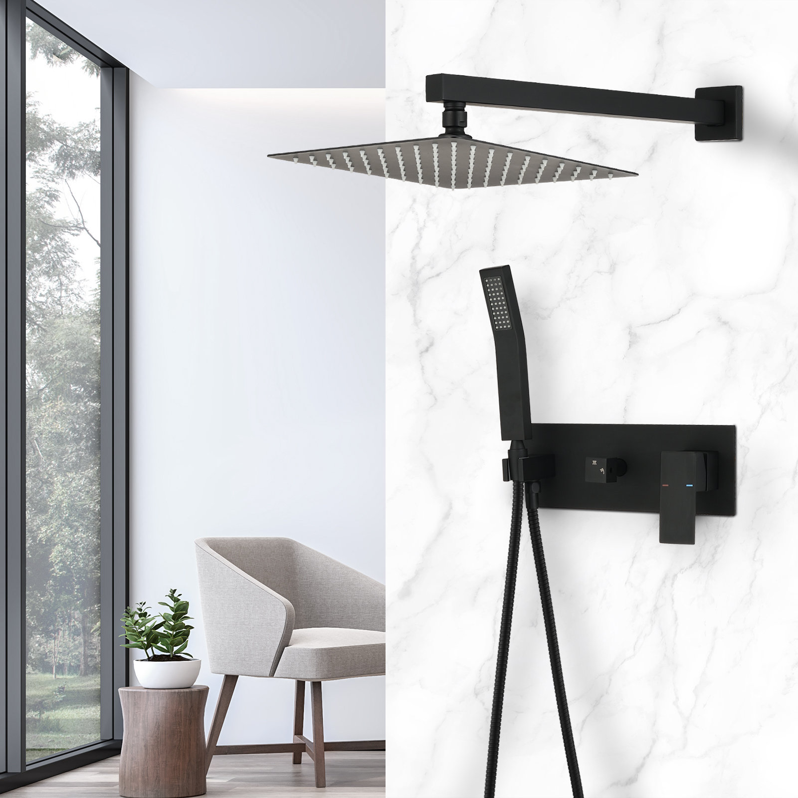 PROOX Complete Shower System With Roughin Valve Wayfair