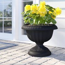 21" Weave Top Planter Urn Fiberstone Flower Pot for Home & Garden 