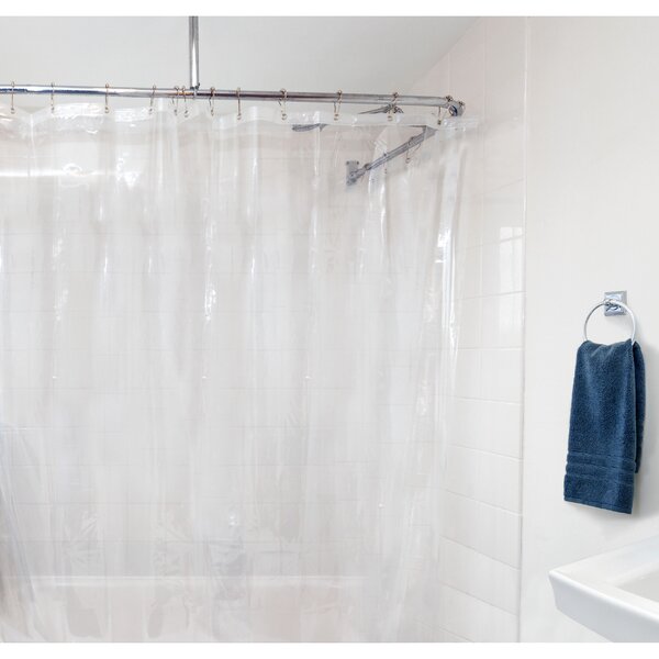 PEVA Vinyl Stained Glass Meadow Shower Curtain Bath Decor Butterfly Flower Aqua 