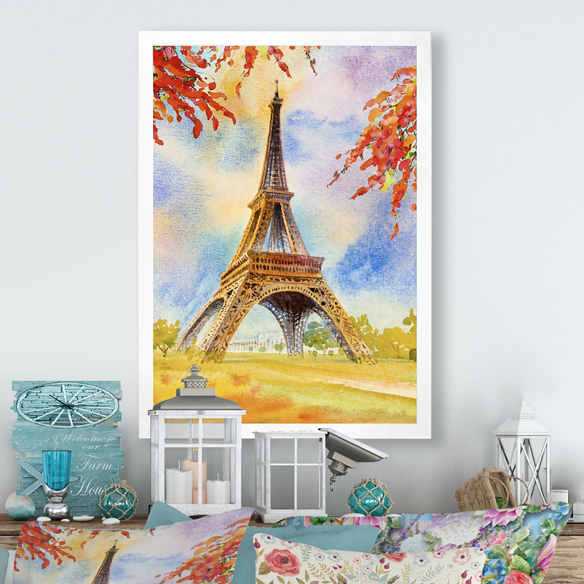 House of Hampton® Paris Eiffel Tower In Beaufitul Summer VII French
