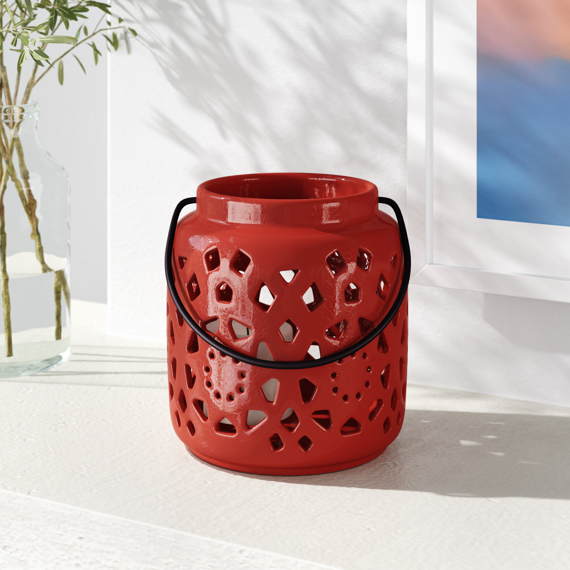 Mistana™ Ceramic Tabletop Lantern & Reviews Wayfair