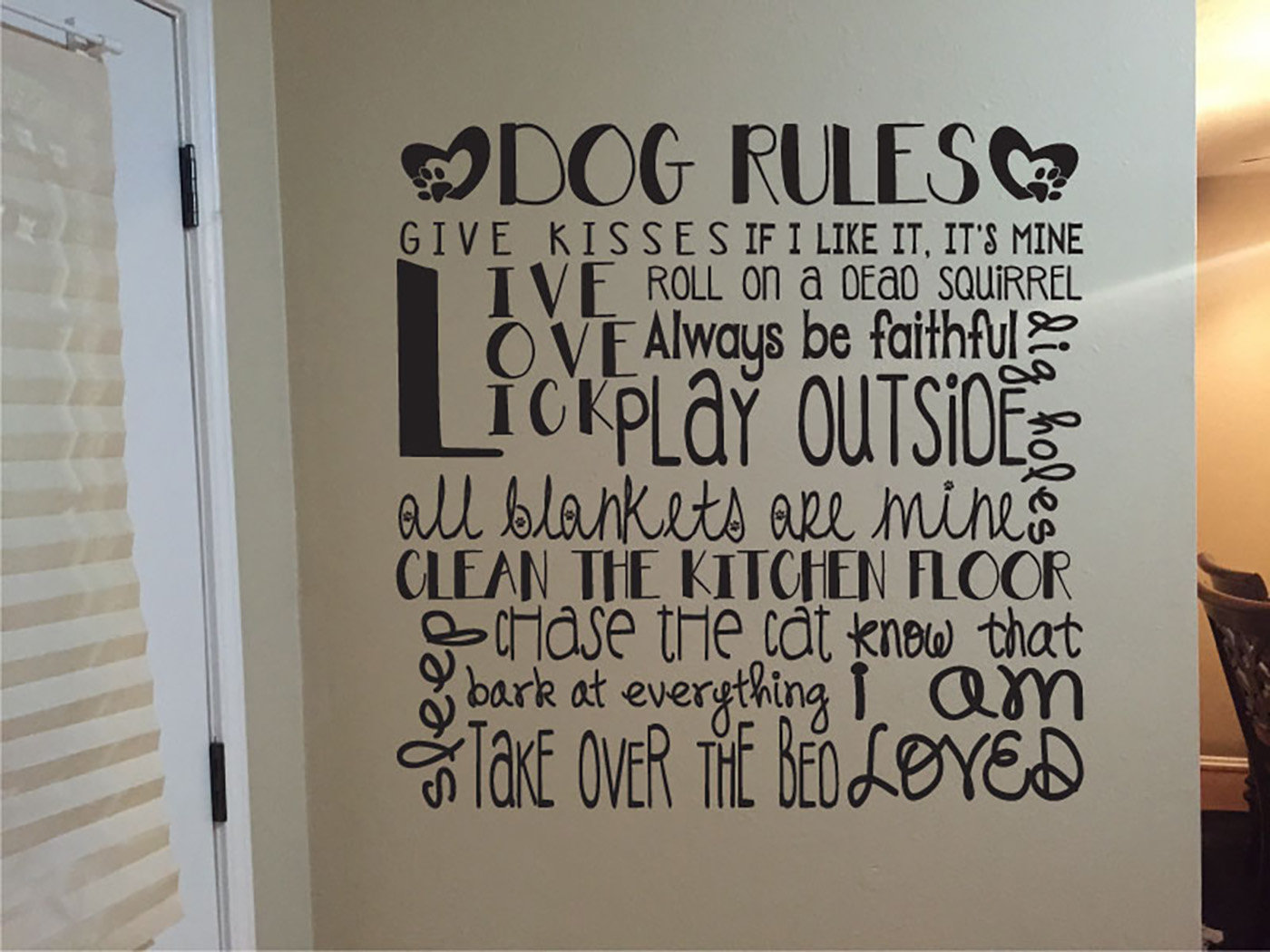 Trinx Dog Rules Wall Decal Wayfair