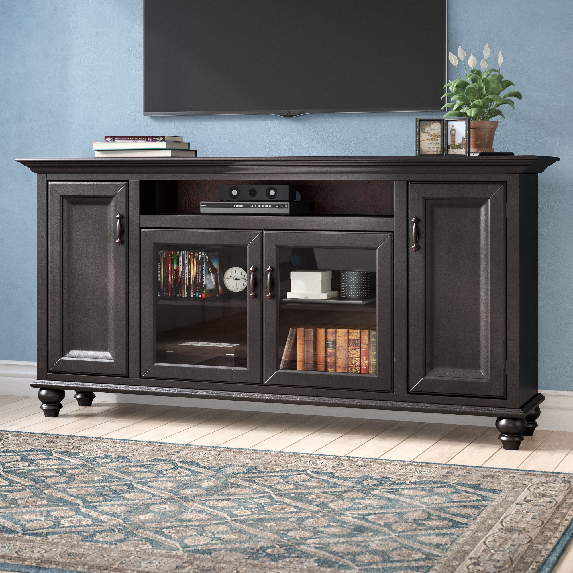 Darby Home Co Velarde Solid Wood TV Stand for TVs up to 88" & Reviews