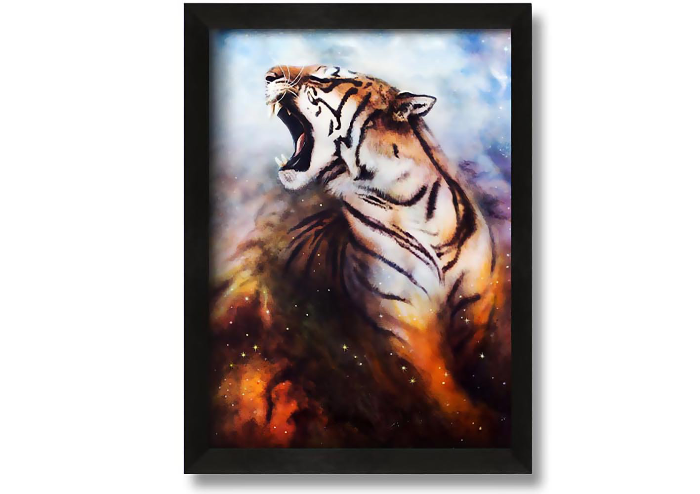 Alpen Home Roaring Tiger Picture Frame Painting on Canvas Wayfair.co.uk