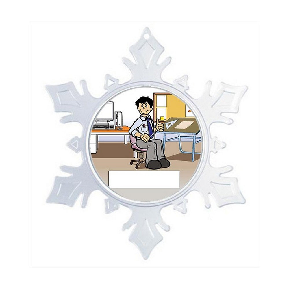 The Holiday Aisle® Personalized NTT Cartoon Snowflake Architect