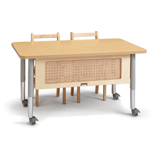 Rectangle Adjustable Height Whiteboard Activity Tables