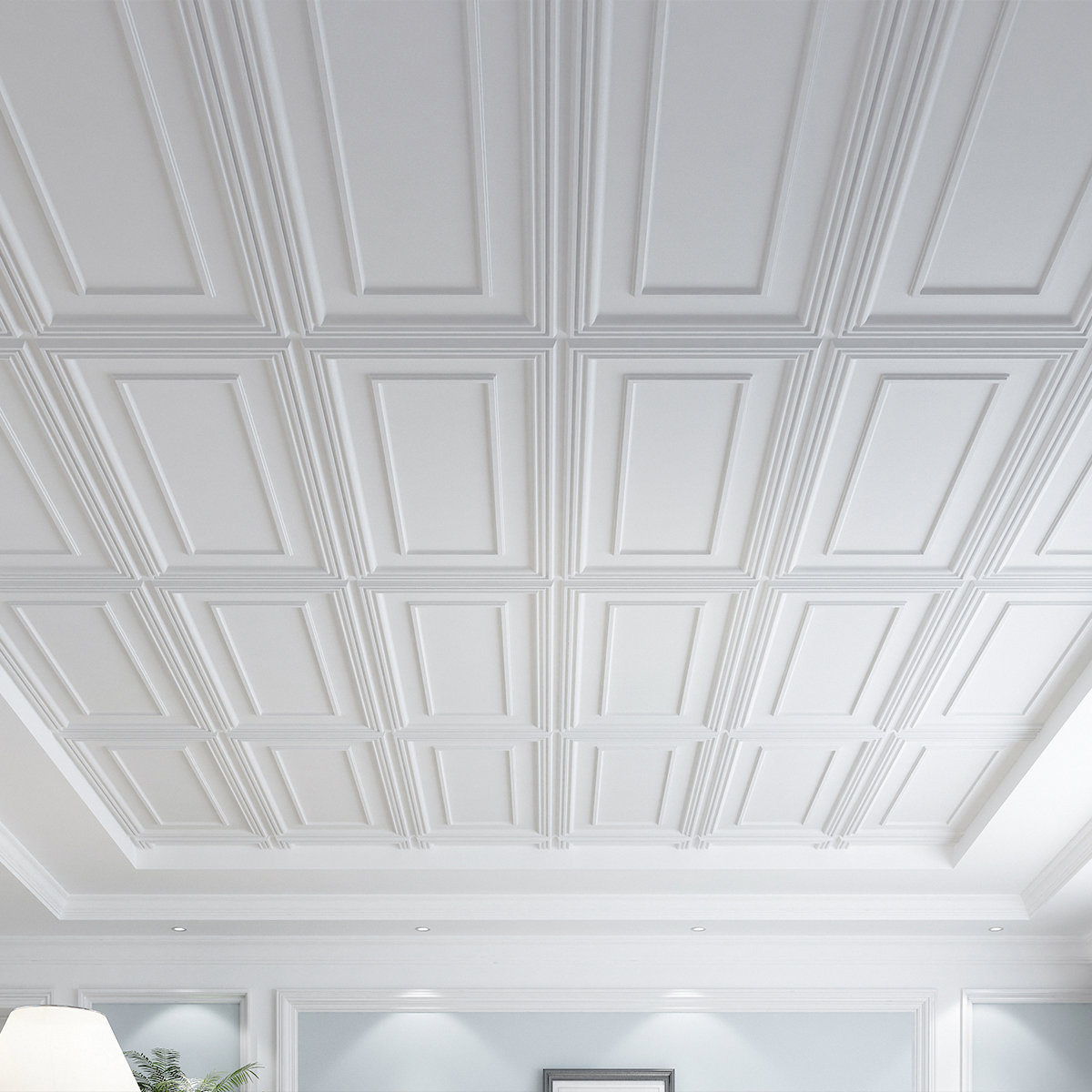 Art3d 4 ft. x 2 ft. DropIn PVC Ceiling Tile in White & Reviews Wayfair