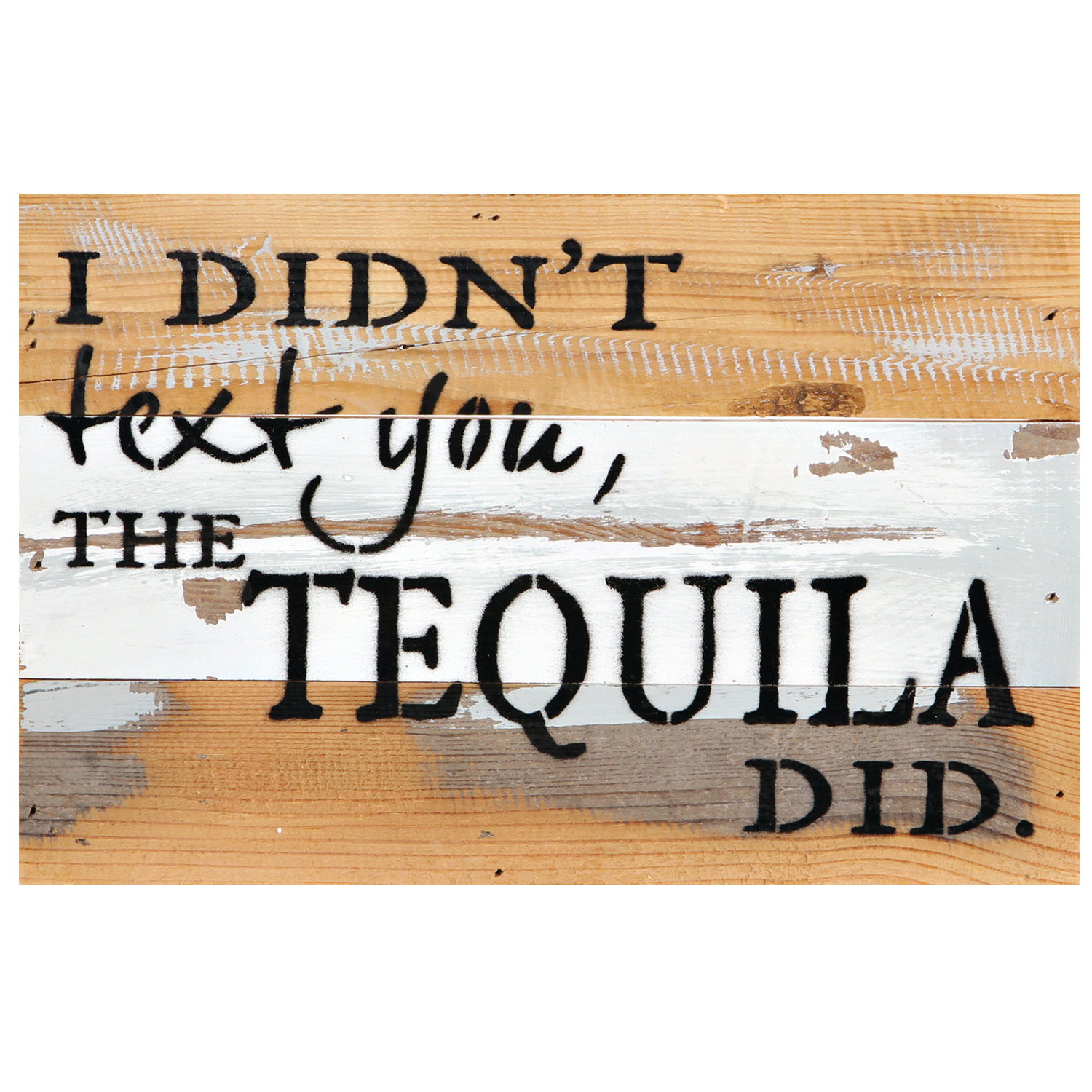 Wrought Studio I Didn't Text You the Tequila Did Wood Wall Décor Wayfair