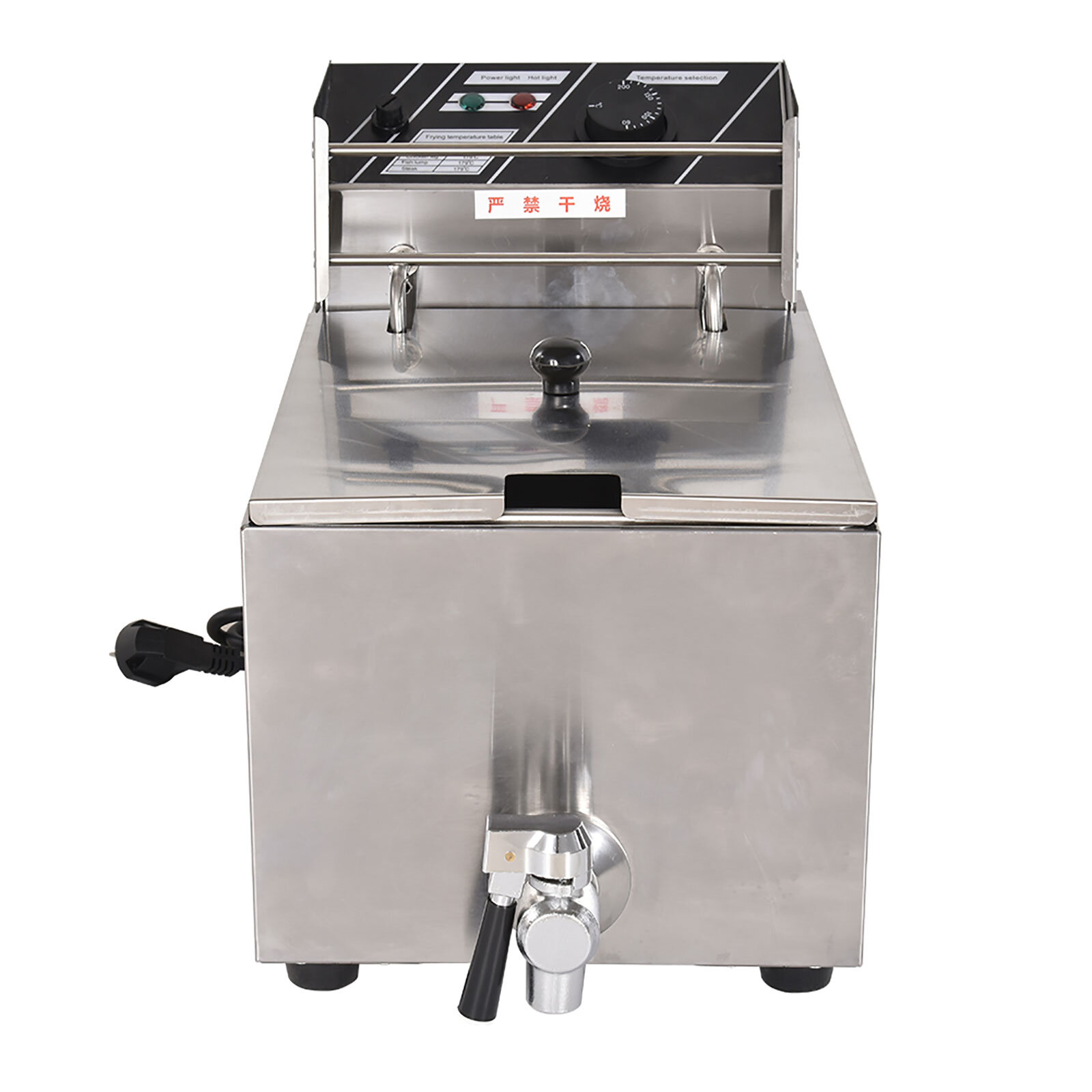 8.5QT/8L Stainless Steel Electric Deep Fryer with Basket and Temperature Lir for Restaurant Kitchen 1 Tank 1800W US shipment Commercial Deep Fryer 