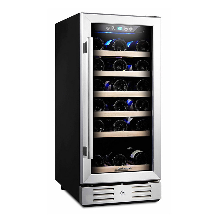 small wine fridge under counter