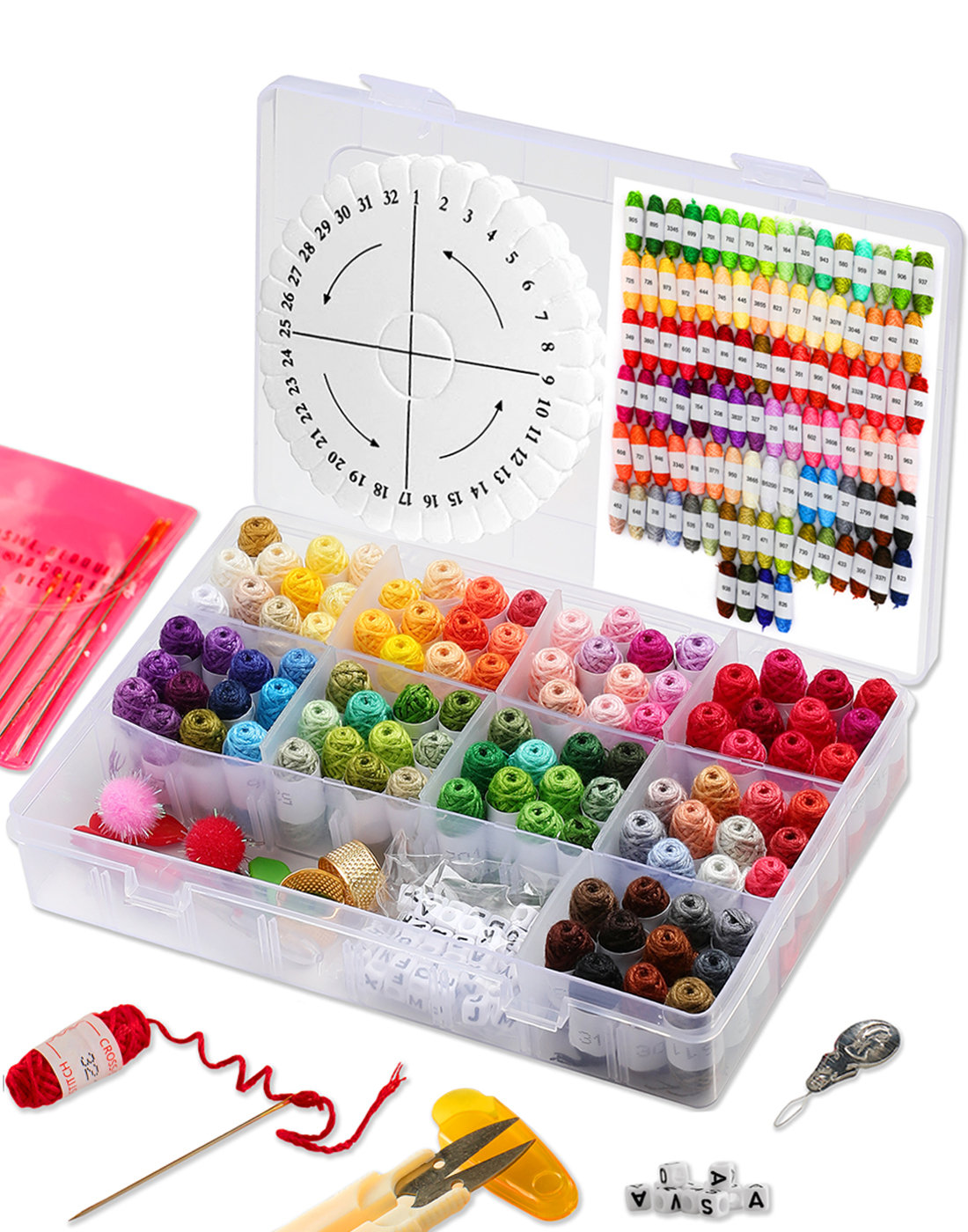 Tephran Bracelet Making Kit 170pc Embroidery Floss Thread