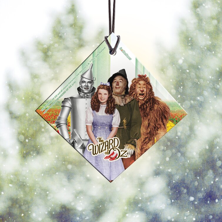 Lion and Tin Man. Scare Crow Wizard of Oz set of 6 Hand painted 2.5 Glass ornaments   Dorothy