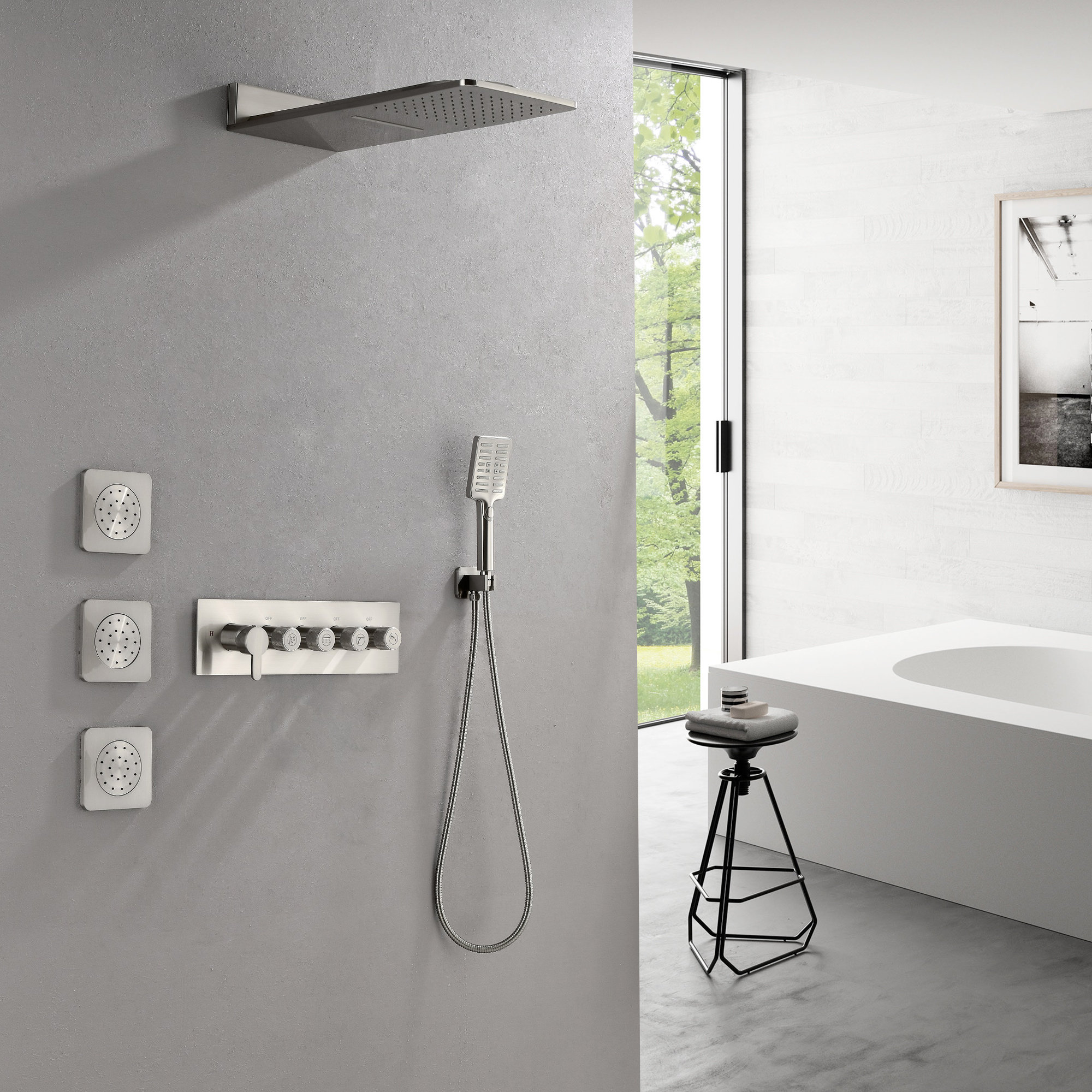 Homein Pressure Balanced Shower System with Roughin Valve Wayfair