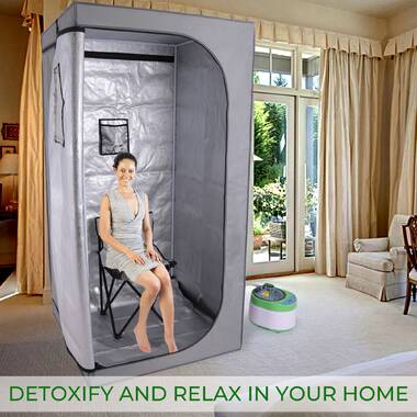 Parts for Folding Personal Home Sauna Spa Tent Slim Weight Loss Detox Therapy Foldable Chair Only Parts One Person Sauna with Remote Control,Timer 2L Portable Steam Sauna 
