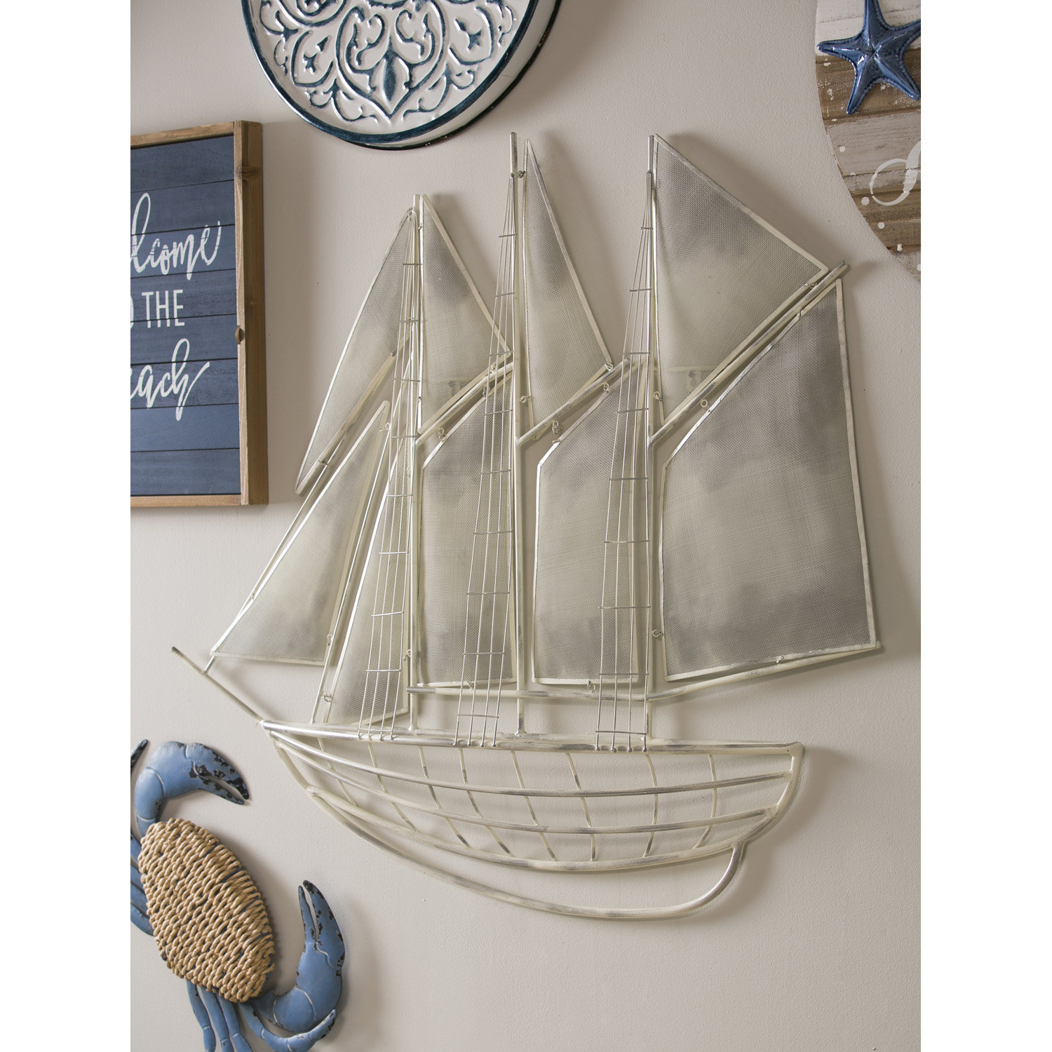 Bay Isle Home Metal Sail Boat Wall Décor Wayfair