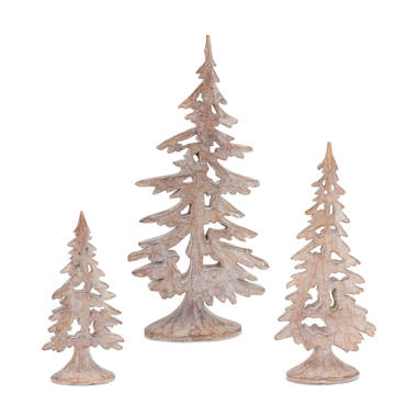 The Holiday Aisle® 3 Piece Resin Tree Set | Wayfair