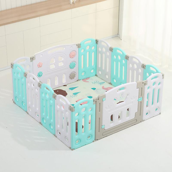 Portable Playpen Baby Playard Multi Color Plastic 6 Panel Safety Free Standing 