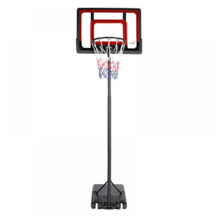 Portable Backboard System Bracket with 2 Rolling Wheels and Fillable Base Suitable for Gymnasiums Portable Basketball Hoop for Children Adults Outdoor and Activity Rooms Adjustable 2.3-3.05 m 