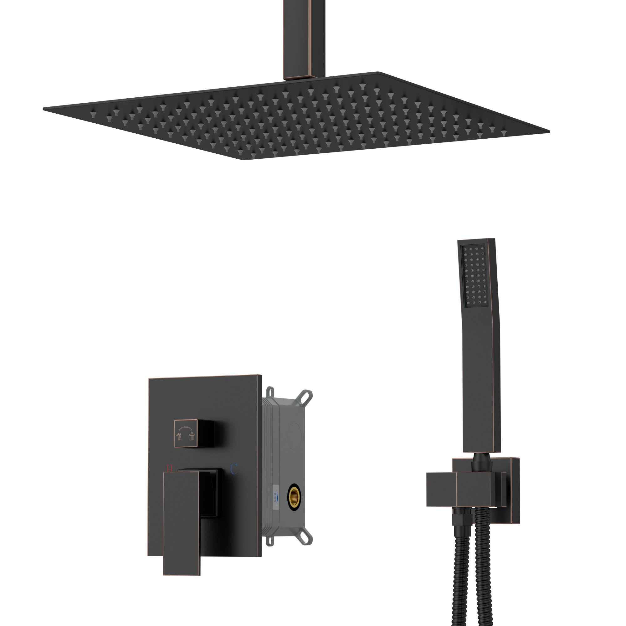 Yowinki Complete Shower System with Roughin Valve Wayfair