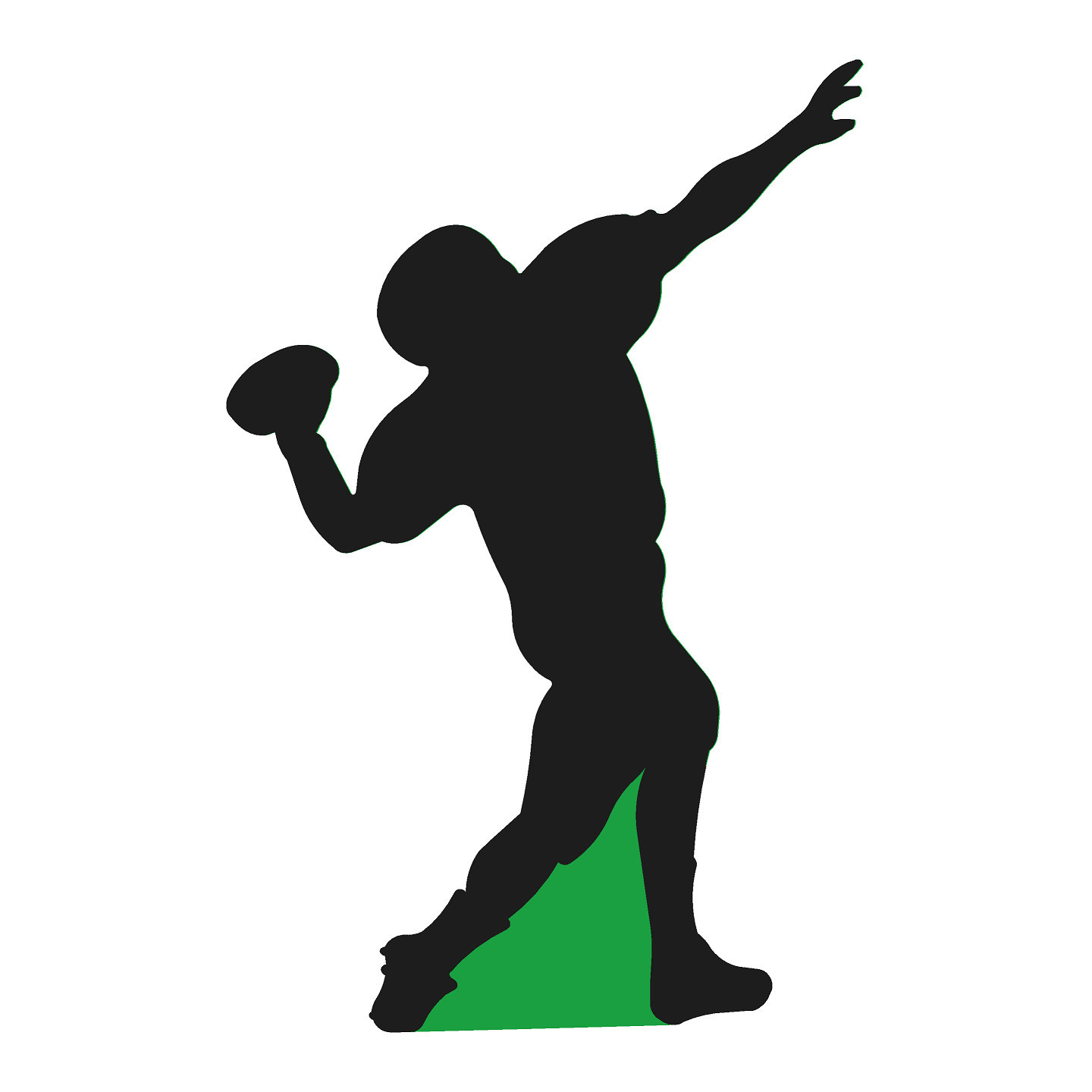 Wet Paint Printing Quarterback Football Silhouette Cardboard Cutout