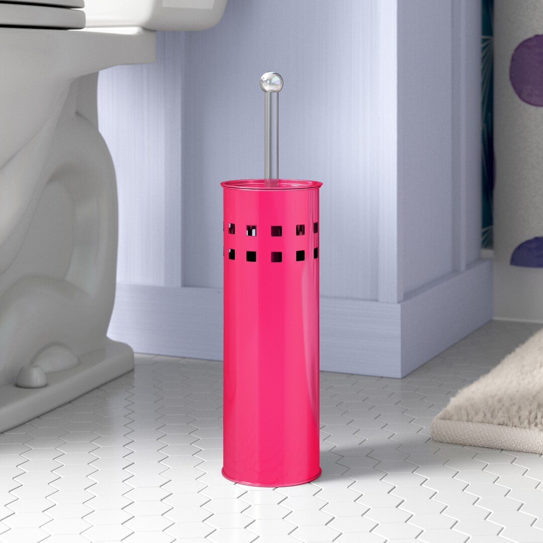 Free-Standing Toilet Brush & Holder pink