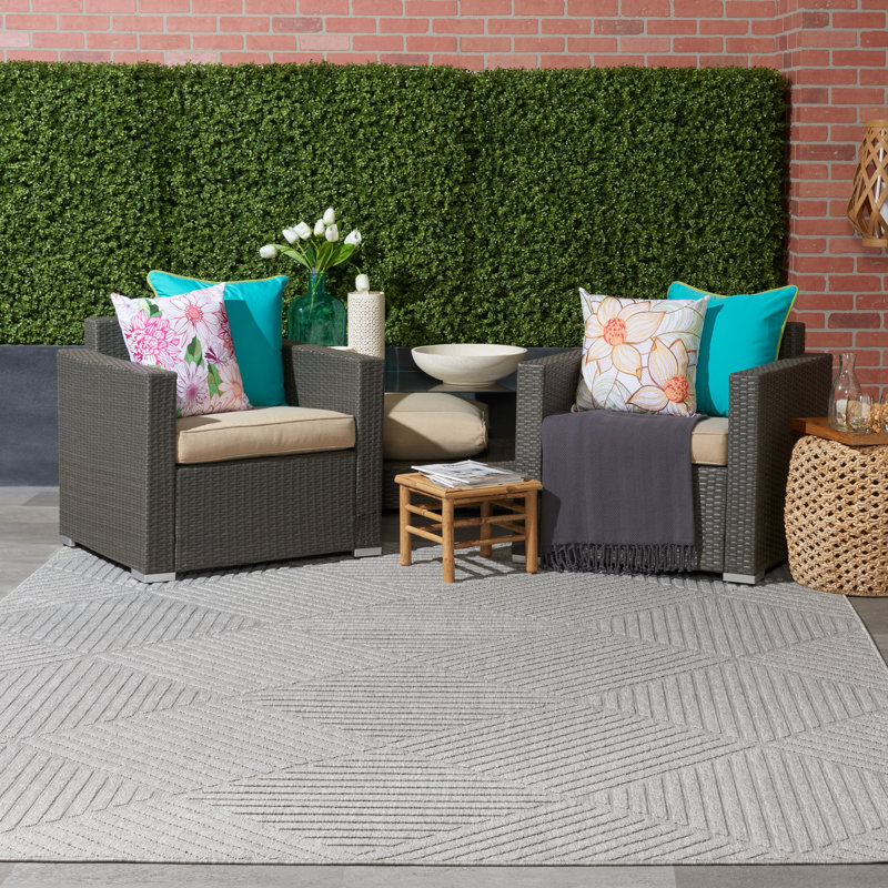 Mercury Row® Mira Gray Indoor/Outdoor Rug & Reviews | Wayfair