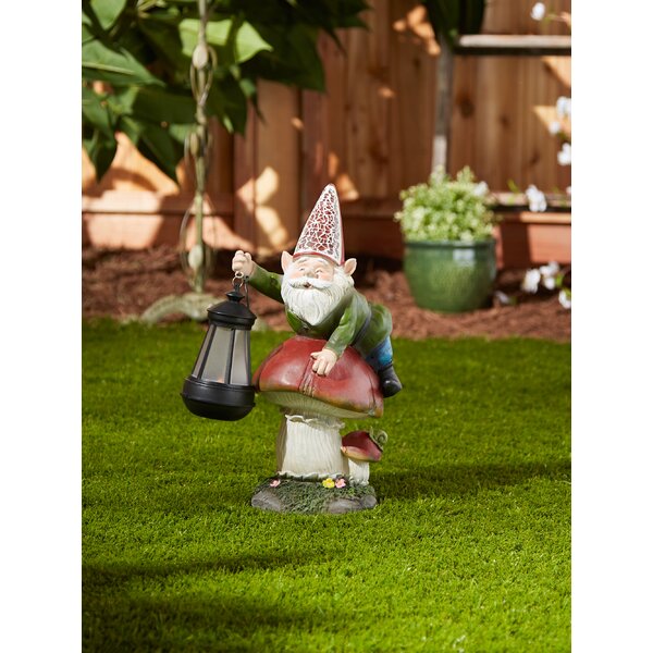 Pastel Garden Gnome with Squirrel Woodland Patio Lawn Decor 