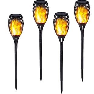1/2/4Pcs 96 LED Solar Powered Torch Light Flickering Lighting Flame Garden Lamps 