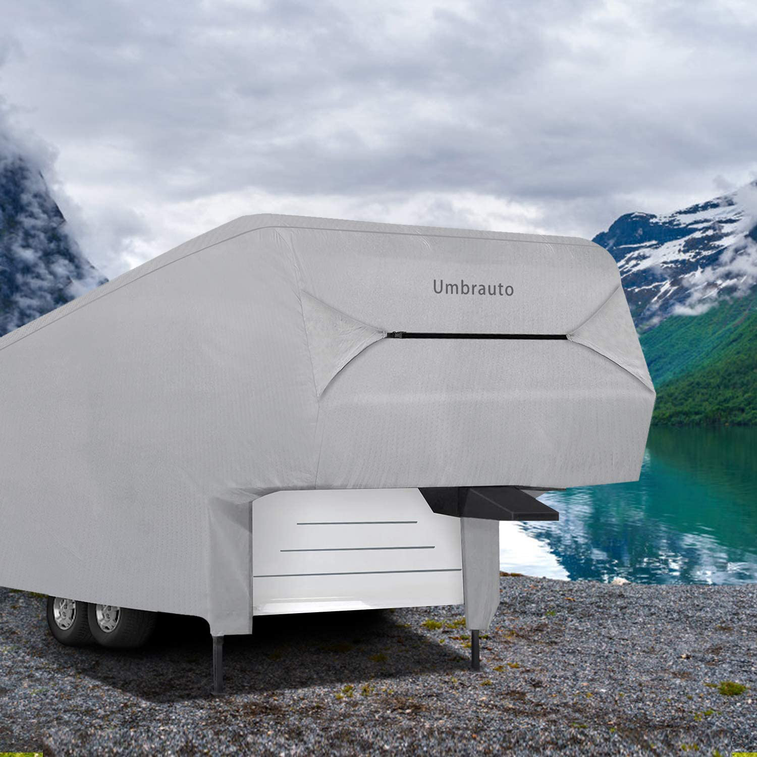 Umbrauto 5th Wheel RV Cover Camper Covers 6 Layers Top Fits 37' 40