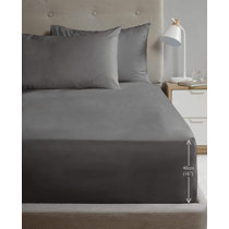 Grey Extra Deep Fitted Sheet | Wayfair 