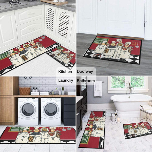NEW  FAT CHEF TAPESTRY KITCHEN ACCENT RUG MAT 20 X 30 INCHES  001 