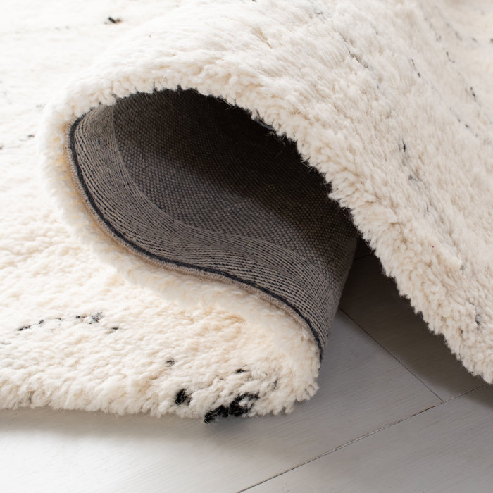 Union Rustic Powell Handmade Wool Ivory/Black Rug & Reviews | Wayfair