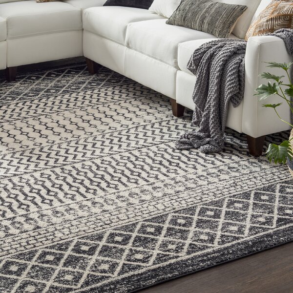 Beige Oriental Rug Carpet Thick Soft Pile Living Room Mat Modern Pattern Rugs 