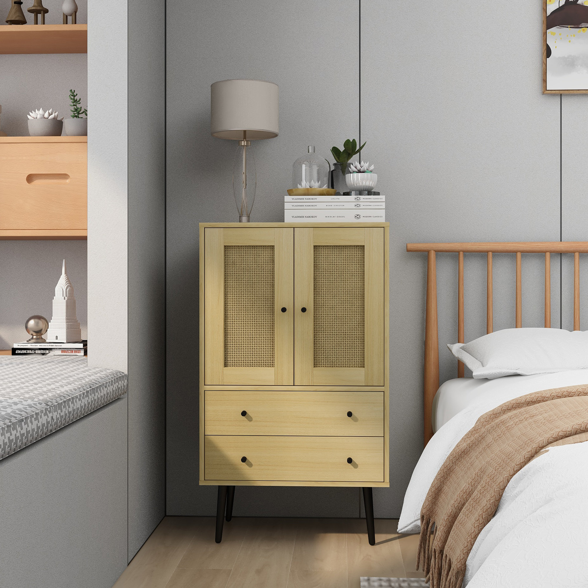 Oliver Florabel 40.55'' Tall Solid Wood Accent Wayfair