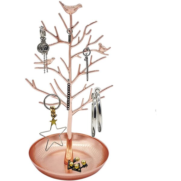 Metal Jewelry Tree Stand Display Earrings Necklace Ring Ornament Holder 